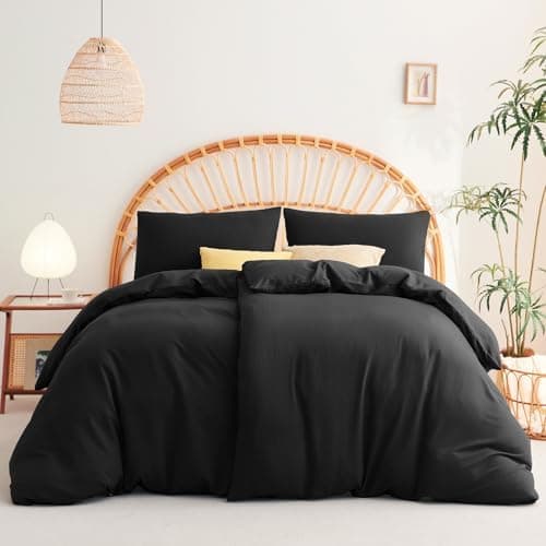 WAVVE Bettwäsche 135x200 – 4‑teiliges Mikrofaser‑Set Anthrazit (inkl. 2×80×80 cm Kissenbezüge) mit Reißverschluss, OEKO‑