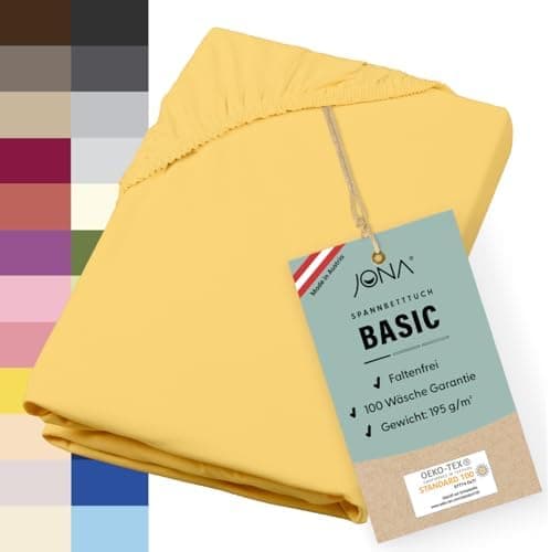 Spannbettlaken 180–200 × 200–220 cm – Baumwoll‑Jersey 190 g/m², faltenfrei