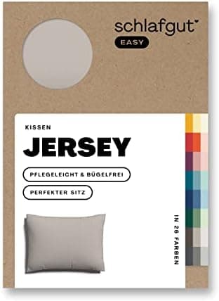 Schlafgut Easy Jersey Kissenbezug 40 x 40 cm – 100% Baumwolle, superweich & atmungsaktiv, Green Mid