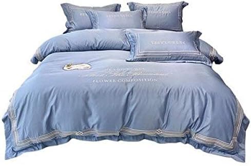 Doppelseitiger Sommer-Bettbezug aus europäischer Eisseide, kühlend & wendbar – 4‑teiliges Set 200×230 cm für 1,5 m Bett
