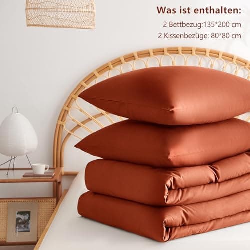 WAVVE Bettwäsche 135x200 – 4‑teiliges Mikrofaser‑Set Anthrazit (inkl. 2×80×80 cm Kissenbezüge) mit Reißverschluss, OEKO‑