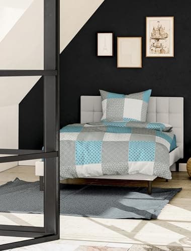 Bierbaum Fein-Biber Bettwäsche – 100% Baumwolle, 135x200 + 80x80 cm