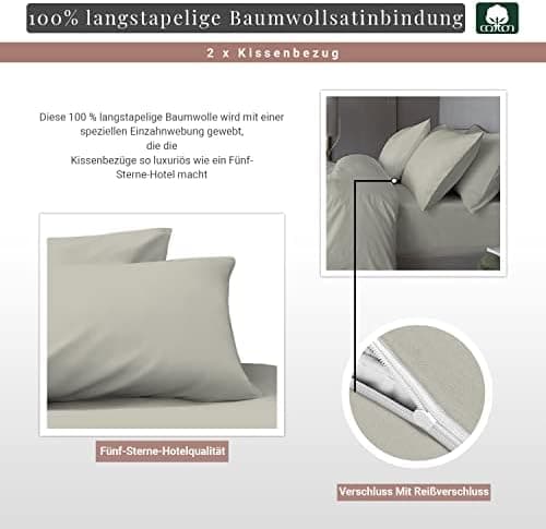 Pizuna Kissenbezüge 2er-Pack 40 x 80 cm Dunkelblau – 100% Langstapel-Baumwolle, 400 Fadenzahl