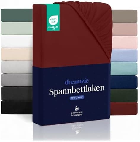 Dreamzie Spannbettlaken 120x200 cm – 100% Mikrofaser, Hoher Steg bis 35 cm