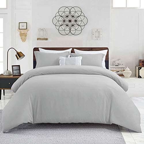 WAVVE Bettwäsche 135x200 – 4‑teiliges Mikrofaser‑Set Anthrazit (inkl. 2×80×80 cm Kissenbezüge) mit Reißverschluss, OEKO‑
