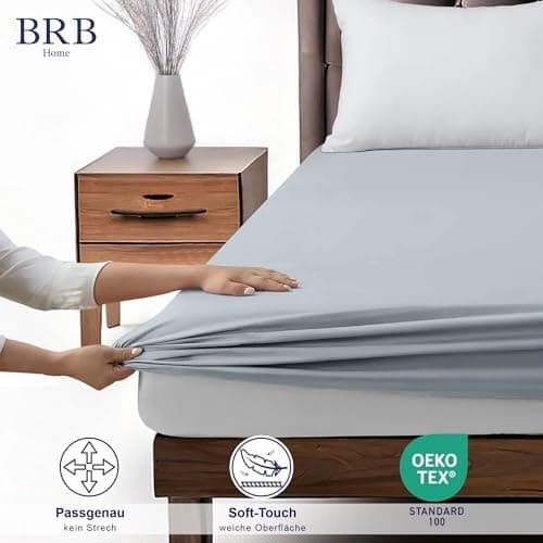 Spannbettlaken 90×200 cm – 100% Baumwolle (Oeko‑TEX) – für dicke Matratzen bis 27 cm