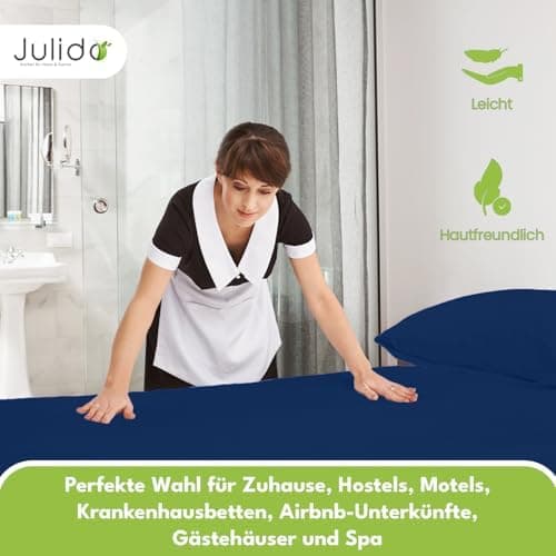 Julido Jersey-Spannbettlaken 140x200 cm – Baumwolle, OEKO-TEX® Standard 100, hautfreundlich & allergikergeeignet, Grün