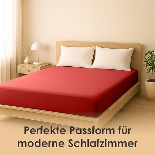 Jersey-Spannbettlaken / Spannbetttuch – 100% Baumwolle, 180x200–200x200 cm