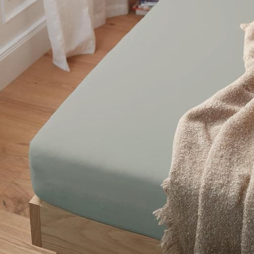 Mixibaby Spannbettlaken Jersey 100% Baumwolle – 180 x 200 cm, Hellgrau