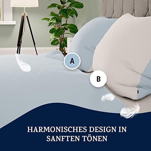 sleepwise Bettwäsche 135x200 Mikrofaser – ÖKO‑TEX zertifiziert, bügelfrei & knitterfrei, 2‑tlg. (inkl. 80x80 cm Kissenbe