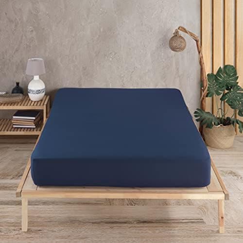 Vency Spannbettlaken 90x200 cm – 100% Baumwolle, für Matratzen bis 35 cm