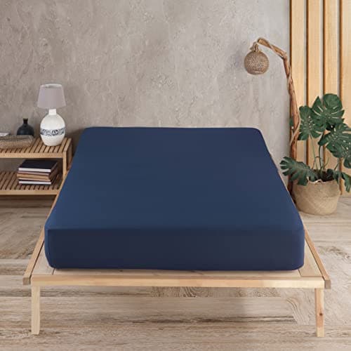 Vency Spannbettlaken 90x200 cm – 100% Baumwolle, für Matratzen bis 35 cm