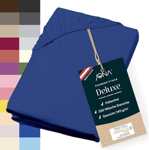 Spannbettlaken Deluxe Hotelqualität – 100% Baumwoll-Jersey, 240 g/m² – 180–200 x 200–220 cm