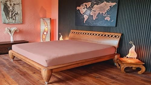 AVANTGARDE Spannbettlaken 180x200–200x220 cm, 40 cm Steg – 100% Jersey-Baumwolle 170 g/m², OEKO-TEX – passend für Boxspr