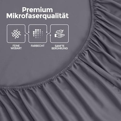 Utopia Bedding Spannbettlaken 120 x 200 cm für Matratzen bis 30 cm – gebürstete Mikrofaser, OEKO‑TEX® STANDARD 100