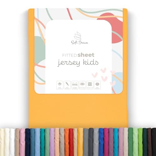Soft Dream Spannbettlaken 90x200 cm Dunkelgrau – 100% gekämmte Baumwolle Jersey – für Kinder- & Juniorbett