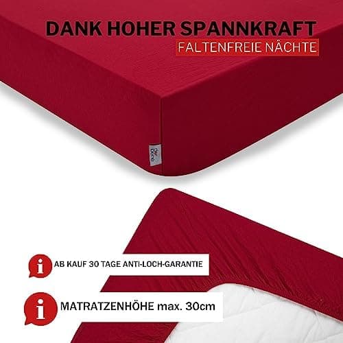 Spannbettlaken 90x200 – Jersey 100% gekämmte Baumwolle, passend für Matratzen bis 30 cm