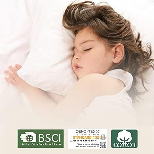 Pizuna Kissenbezüge 2er-Pack 40 x 80 cm Dunkelblau – 100% Langstapel-Baumwolle, 400 Fadenzahl