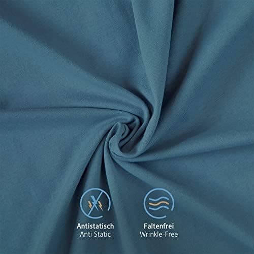 Komfortec Kissenbezüge 2er Set – 100% Baumwolle Premium Jersey (150 g/m²), superweich – OEKO‑TEX STANDARD 100