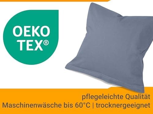 Doppelpack Baumwoll-Kissenbezüge 40 x 15 cm – Navyblau, schlichtes modernes Design