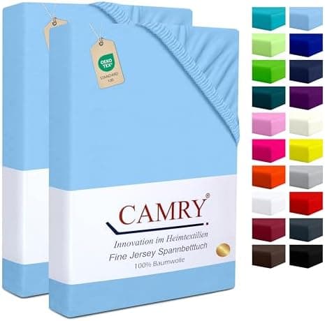 Camry Spannbettlaken 180x200–200x200 cm – Baumwoll‑Jersey Orange