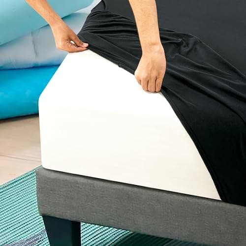 Jersey-Spannbettlaken 100% Baumwolle – 100% gekämmte Baumwolle, 90 x 200 cm (Steghöhe 27 cm)