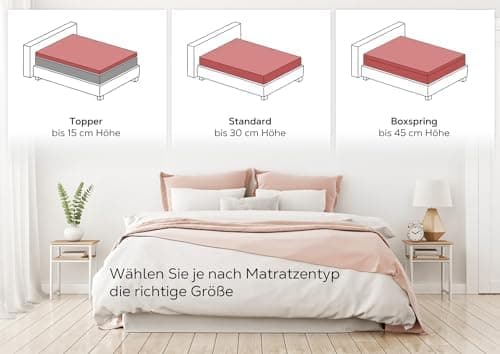BEAUTEX Spannbetttuch aus Baumwolle – Premium Jersey 160 g/m², OEKO‑TEX STANDARD 100