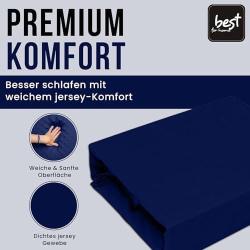 Elastisches Jersey-Spannbettlaken 90x180 cm – 100% Baumwolle, kuschelig warm