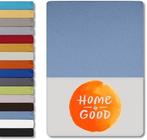 home4good Spannbettlaken 120x200 cm – Jersey 100% Baumwolle (OEKO-TEX STANDARD 100) – für Matratzenhöhe 15–25 cm, Weiß
