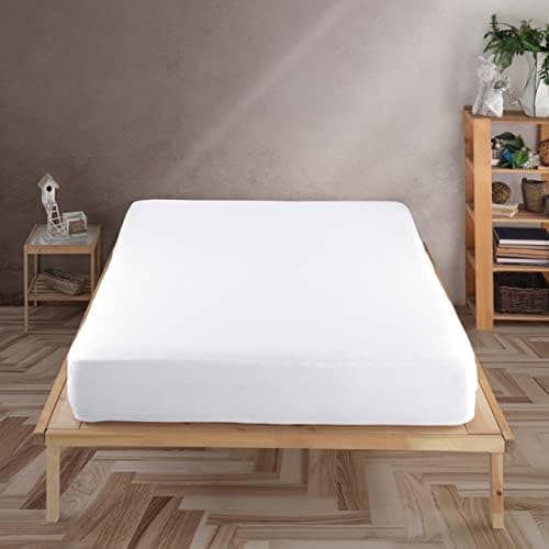 Vency Spannbettlaken 90x200 cm – 100% Baumwolle, für Matratzen bis 35 cm