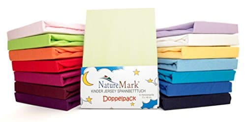 NatureMark Jersey-Spannbettlaken – 100% Baumwolle, 120 x 200 cm (Schoko Braun)