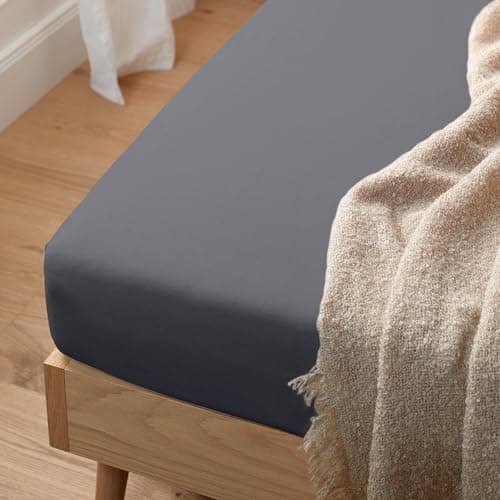 Mixibaby Spannbettlaken Jersey 100% Baumwolle – 180 x 200 cm, Hellgrau