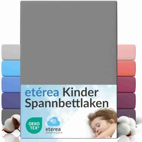 etérea Jersey-Spannbettlaken 80x200 cm Weiß – 100% Baumwolle, OEKO-TEX MADE IN GREEN & STANDARD 100