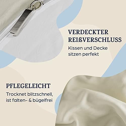 sleepwise Bettwäsche 135x200 Mikrofaser – ÖKO‑TEX zertifiziert, bügelfrei & knitterfrei, 2‑tlg. (inkl. 80x80 cm Kissenbe