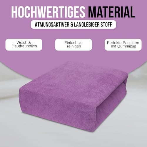 Elastisches Jersey-Spannbettlaken 90x180 cm – 100% Baumwolle, kuschelig warm