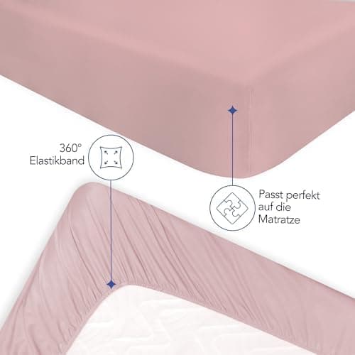 Dreamzie Spannbettlaken 120x200 cm – 100% Mikrofaser, Hoher Steg bis 35 cm
