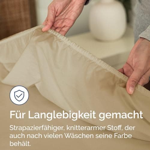 Spannbettlaken 180x200 cm – Extra tiefes Spannbetttuch bis 40 cm (16") – Weiche gebürstete Mikrofaser, knitterfrei & sch