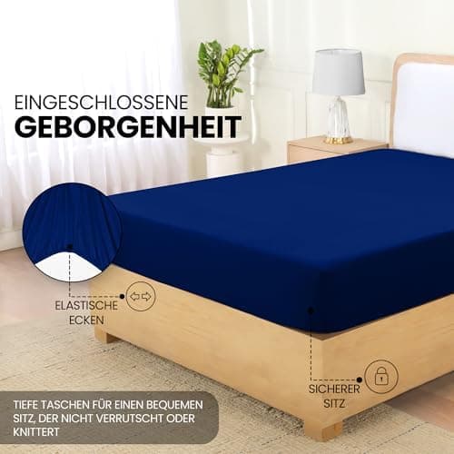 Utopia Bedding Spannbettlaken 180×200 cm – Grau, gebürstete Polyester‑Mikrofaser, OEKO‑TEX zertifiziert