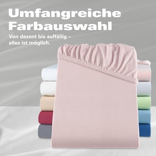 BaSaTex Bio-Jersey Spannbettlaken 120x200 cm – 100% Bio-Baumwolle, GOTS-zertifiziert – Taupe