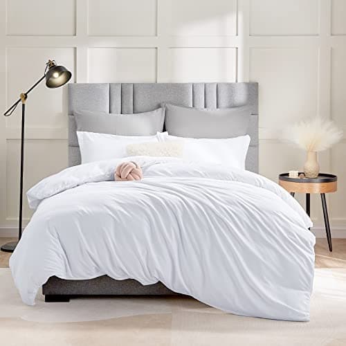 WAVVE Bettwäsche 135x200 – 4‑teiliges Mikrofaser‑Set Anthrazit (inkl. 2×80×80 cm Kissenbezüge) mit Reißverschluss, OEKO‑