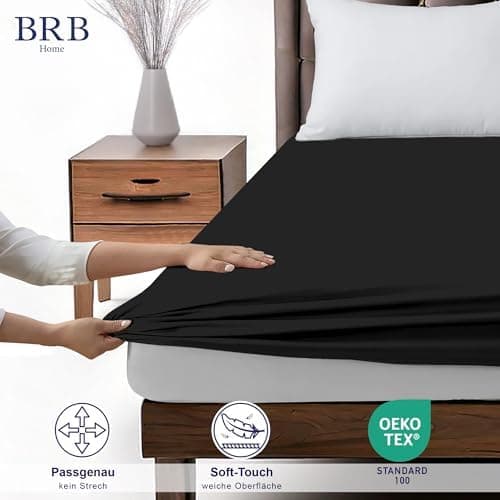 Spannbettlaken 90×200 cm – 100% Baumwolle (Oeko‑TEX) – für dicke Matratzen bis 27 cm