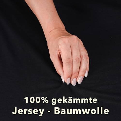 STUDIO Basic Spannbettlaken 200×220 cm – Jersey aus 100% gekämmter Baumwolle, elastisch & bügelfrei, passend für Matratz