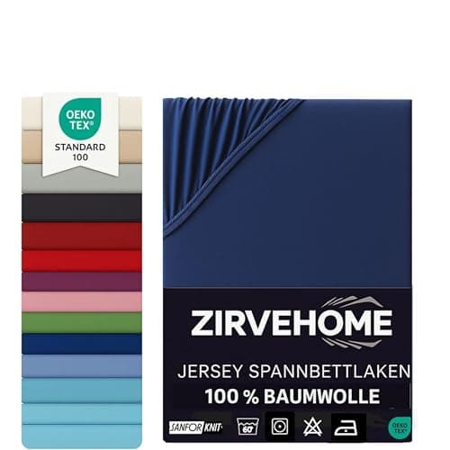 Spannbettlaken 120x200 cm – Jersey 100% Baumwolle – für Matratzen bis 25 cm Höhe
