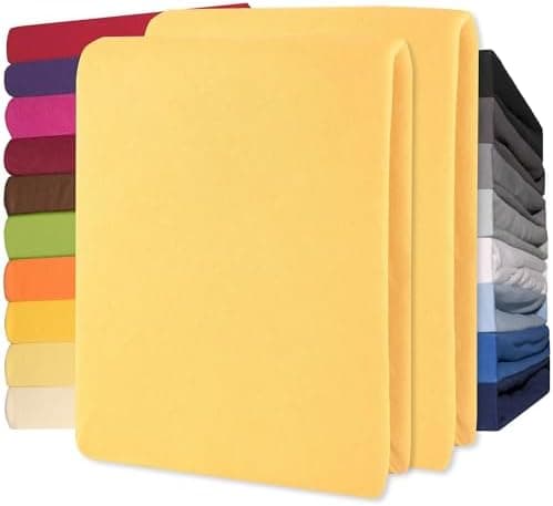 CelinaTex Jersey-Spannbettlaken 90x200–100x200 cm bis 26 cm Matratzenhöhe | 100% gekämmte Baumwolle | OEKO‑TEX STANDARD
