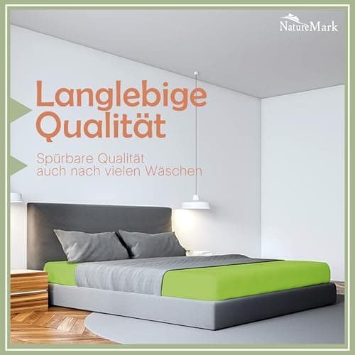 NatureMark Mikrofaser-Spannbettlaken 90x200–100x200 cm, türkis
