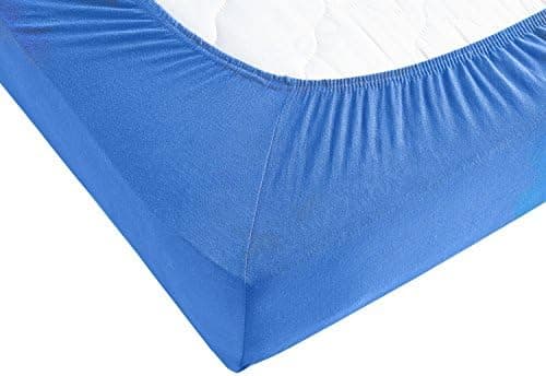 Jersey-Spannbettlaken 100% Baumwolle – 90–100×200 cm, für Matratzen bis 25 cm (Steghöhe bis 23 cm), Beige