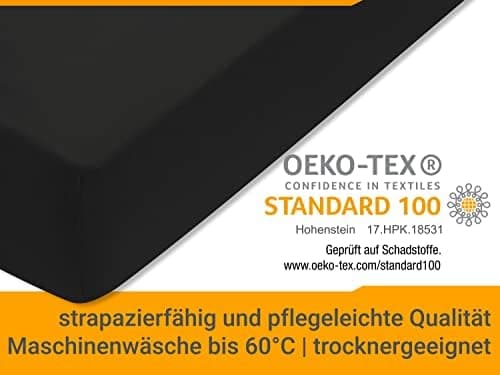 Jersey-Spannbetttuch – 100% Baumwolle, 180–200 x 200 cm