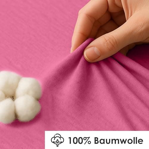 Jersey-Spannbettlaken / Spannbetttuch – 100% Baumwolle, 180x200–200x200 cm