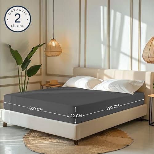 Dreamzie Spannbettlaken 90x190/200 cm – 100% Jersey‑Baumwolle, OEKO‑TEX STANDARD 100
