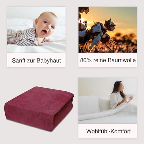 Elastisches Jersey-Spannbettlaken 90x180 cm – 100% Baumwolle, kuschelig warm